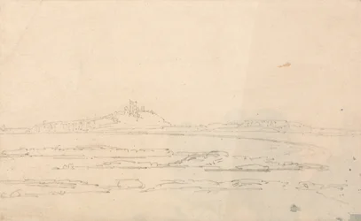 Castello di Dunstanburgh da lontano